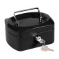 Caja caudales q-connect 6" 152x115x80 mm negra con portamonedas