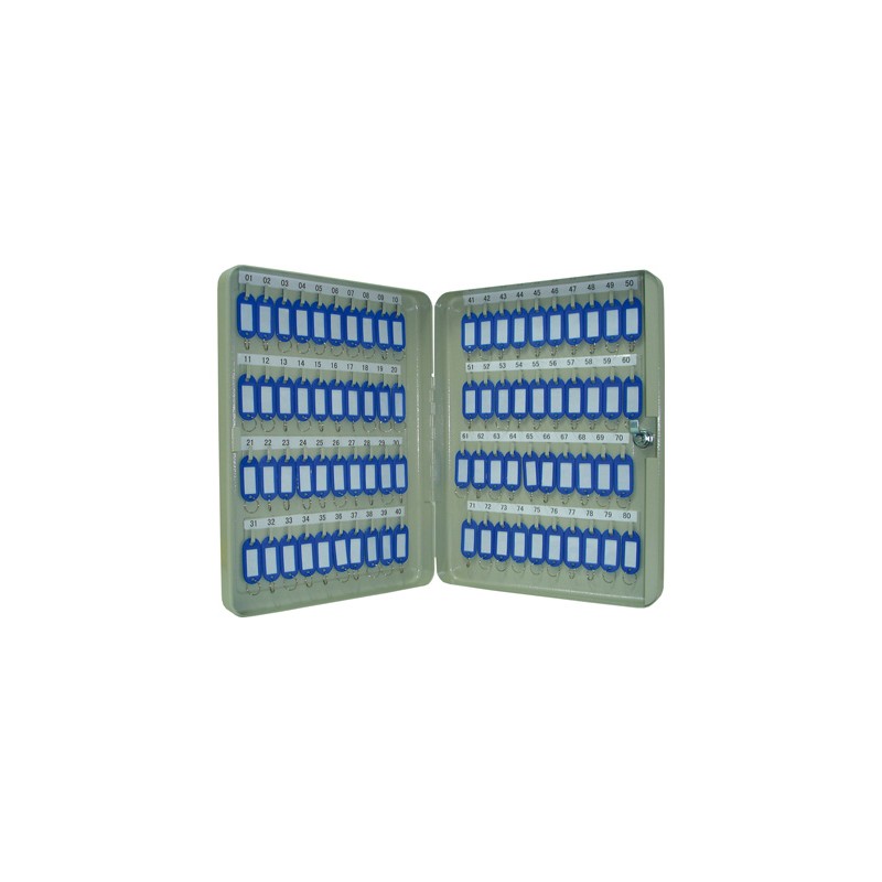 Armario metalico portallaves q-connect 370x280x60 mm para 80 llaves