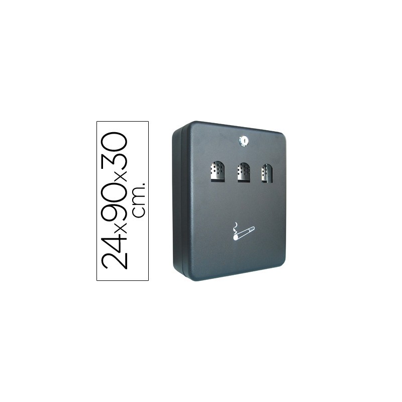Cenicero buzon q-connect metalico 240x90x300 mm