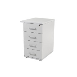 Cajonera rocada con 4 cajones serie store 74x47x60 cm acabado gris/gris