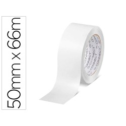 Cinta adhesiva q-connect polipropileno blanca 66 m x 50 mm para embalaje