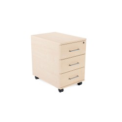 Cajonera rocada con 3 cajones serie store 60x40x60 cm acabado haya/haya