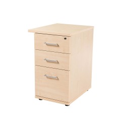 Cajonera rocada con 2 cajones y 1 carpetero serie store 60x47x74 cm acabado haya/haya