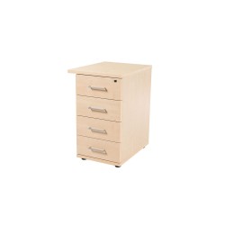 Cajonera rocada con 4 cajones serie store 60x47x74 cm acabado haya/haya