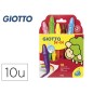 Lapices cera giotto super bebe caja de 10 unidades colores surtidos + sacapuntas