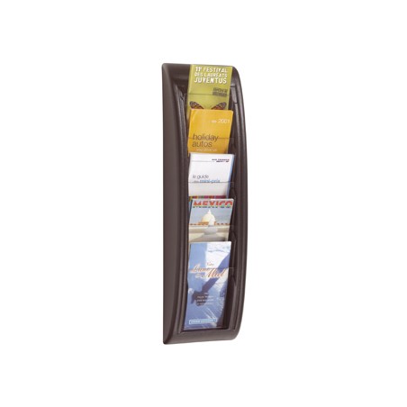 Expositor mural paperflow postales a6 negro 5 casillas 650x181x95 mm