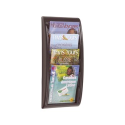 Expositor mural paperflow din a4 negro 4 casillas 650x290x95 mm