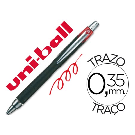 Boligrafo uni-ball jetstream sxn-210 retractil tinta hibrida color rojo