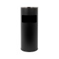 Cenicero papelera metalico q-connect con recogecolillas negro 61,5x25 cm