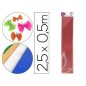 Papel crespon liderpapel 50 cm x 2.5m metalizado rojo