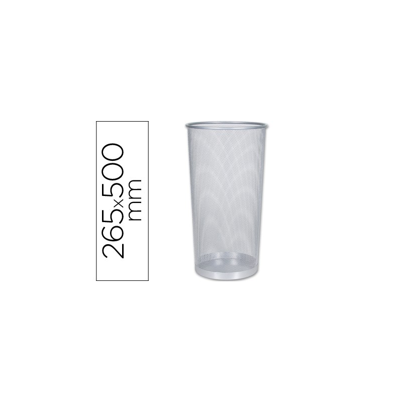 Paraguero metalico q-connect kf00828 rejilla plata 26,5 diametro x 50 cm