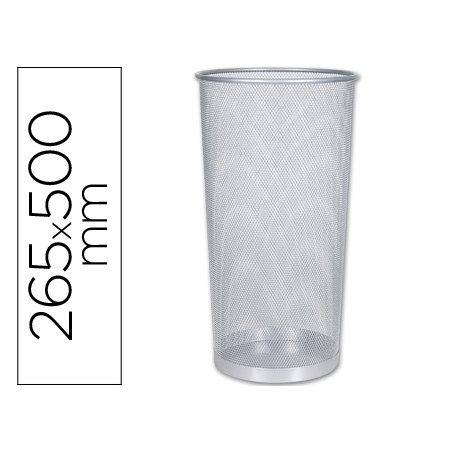 Paraguero metalico q-connect kf00828 rejilla plata 26,5 diametro x 50 cm
