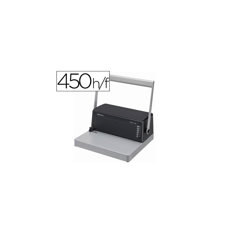 Encuadernadora para espiral fellowes esp-100 5:1 perfora 20 hojas tamaño a4 encuaderna 450h incluye alicates de corte Encuadernadora para espiral fellowes esp-100 5:1 perfora 20 hojas tamaño a4 encuaderna 450h incluye alicates de corte