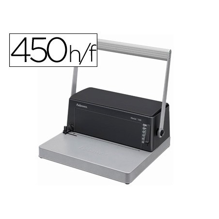 Encuadernadora para espiral fellowes esp-100 5:1 perfora 20 hojas tamaño a4 encuaderna 450h incluye alicates de corte
