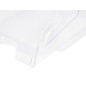 Bandeja sobremesa plastico q-connect gran capacidad con asa transparente 386x270x115mm