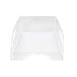 Bandeja sobremesa plastico q-connect gran capacidad con asa transparente 386x270x115mm