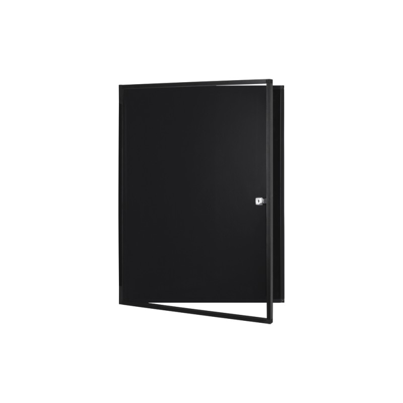 Vitrina de anuncios bi-office new gen magnetica acero lacado 6xa4 para interior color negro 696x636x36 mm