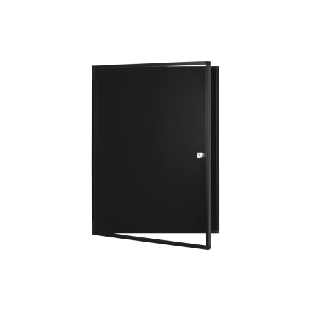 Vitrina de anuncios bi-office new gen magnetica acero lacado 6xa4 para interior color negro 696x636x36 mm