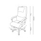 Silla q-connect direccion ravenna simil piel base metalica alt max 1300 anc 670 prof 730 mm ruedas premium Silla q-connect direccion ravenna simil piel base metalica alt max 1300 anc 670 prof 730 mm ruedas premium