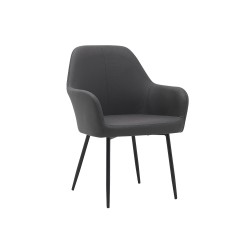 Silla q-connect confidente siemione base metalica alt max 820 anc 570 prof 580 color gris oscuro