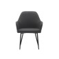 Silla q-connect confidente siemione base metalica alt max 820 anc 570 prof 580 color gris oscuro