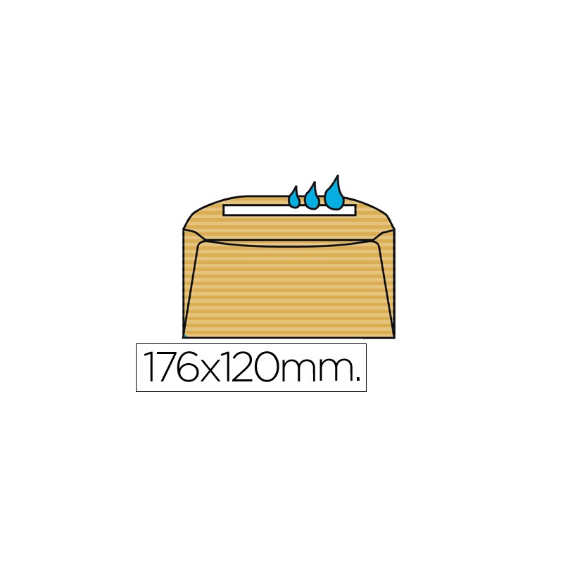 Sobre liderpapel n.8 crema comercial normalizado 120x176mm engomado caja de 500 unidades