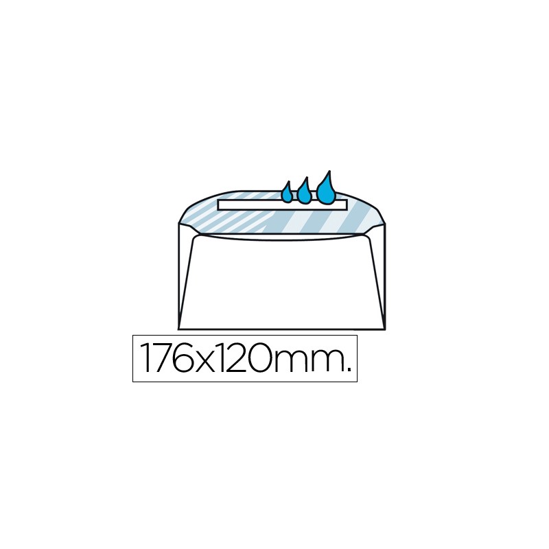 Sobre liderpapel n.7 blanco comercial normalizado 120x176mm engomado caja de 500 unidades