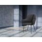 Silla q-connect confidente siemione base metalica alt max 820 anc 570 prof 580 color gris oscuro