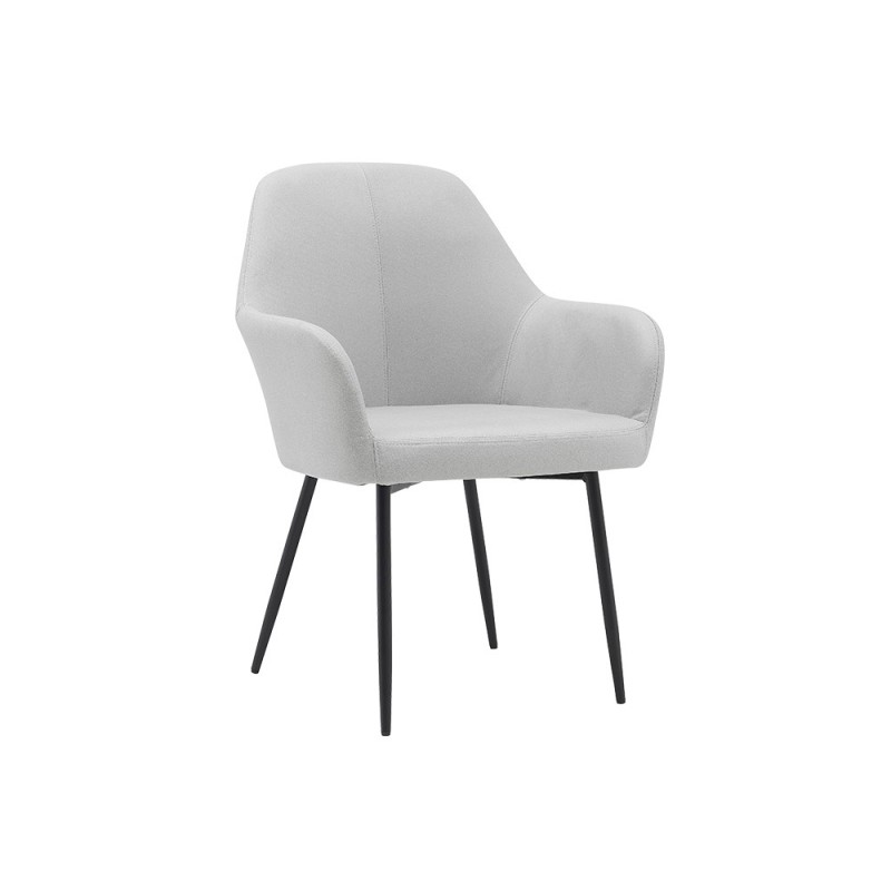 Silla q-connect confidente siemione base metalica alt max 820 anc 570 prof 580 color gris claro