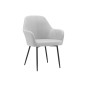 Silla q-connect confidente siemione base metalica alt max 820 anc 570 prof 580 color gris claro