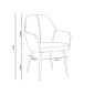 Silla q-connect confidente siemione base metalica alt max 820 anc 570 prof 580 color gris claro