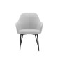Silla q-connect confidente siemione base metalica alt max 820 anc 570 prof 580 color gris claro