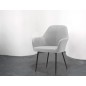 Silla q-connect confidente siemione base metalica alt max 820 anc 570 prof 580 color gris claro