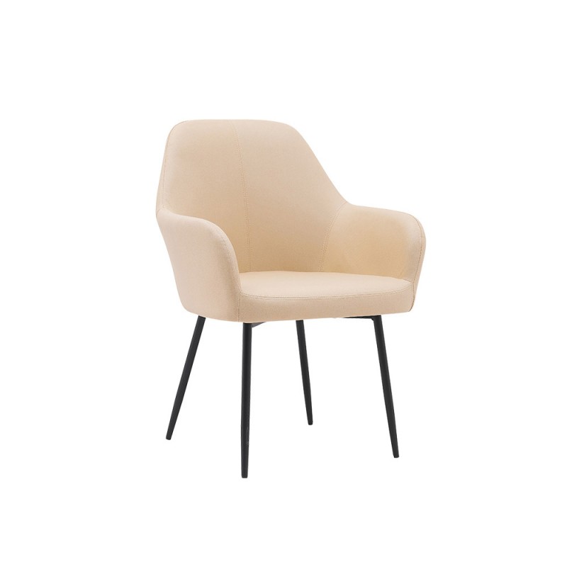 Silla q-connect confidente siemione base metalica alt max 820 anc 570 prof 580 color marron arena