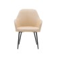 Silla q-connect confidente siemione base metalica alt max 820 anc 570 prof 580 color marron arena