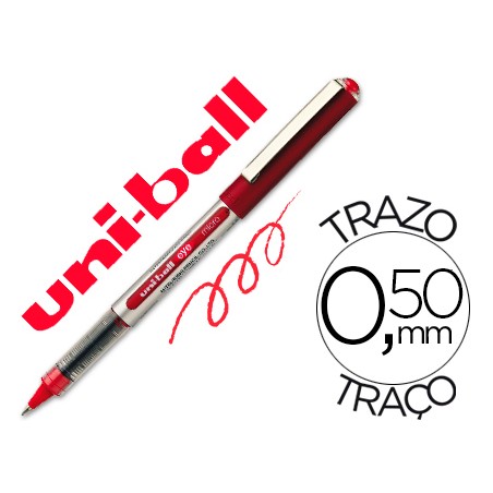 Rotulador uni-ball roller ub-150e micro eye rojo 0,5 mm unidad