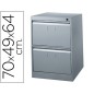 Fichero cajones de suelo metalico de 2 cajones 70cm alto,64cm prof,49cm anchocolor gris n.75