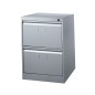 Fichero cajones de suelo metalico de 2 cajones 70cm alto,64cm prof,49cm anchocolor gris n.75