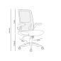 Silla q-connect oficina alba malla base metalica alt max 1110 anc 610 prof 580 ruedas premium color gris Silla q-connect oficina alba malla base metalica alt max 1110 anc 610 prof 580 ruedas premium color gris