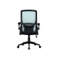 Silla q-connect oficina alba malla base metalica alt max 1110 anc 610 prof 580 ruedas premium color negro azul