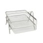 Bandeja sobremesa metalica q-connect rejilla gxa100 plata 2 bandejas movibles 300x185x350 mm