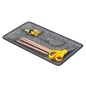 Organizador sobremesa bandeja metalica q-connect rejilla negra con 4 departamentos 315x20x175 mm