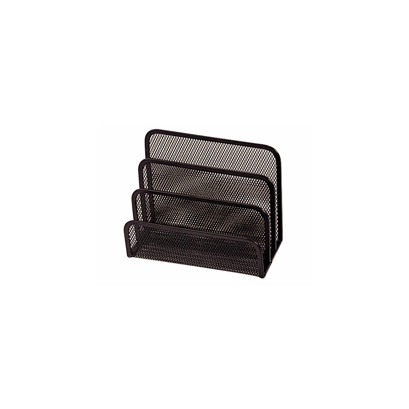 Soporte para cartas q-connect metalico rejilla negro 170x135x83mm