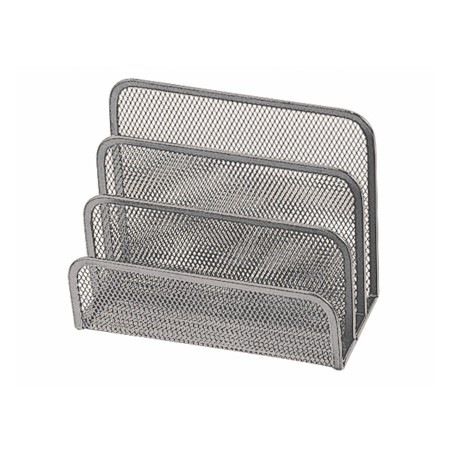 Soporte para cartas q-connect metalico rejilla gris 170x135x83 mm
