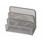Soporte para cartas q-connect metalico rejilla gris 170x135x83 mm