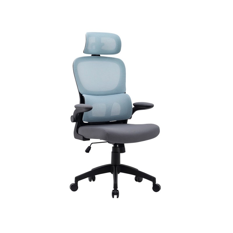 Silla q-connect direccion sorrento malla base metalica alt max 1320 anc 650 prof 600 mm ruedas premium azul gris Silla q-connect direccion sorrento malla base metalica alt max 1320 anc 650 prof 600 mm ruedas premium azul gris
