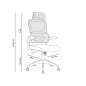 Silla q-connect direccion sorrento malla base metalica alt max 1320 anc 650 prof 600 mm ruedas premium azul gris Silla q-connect direccion sorrento malla base metalica alt max 1320 anc 650 prof 600 mm ruedas premium azul gris