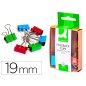 Pinza metalica q-connect reversible 19 mm caja de 6 unidades colores surtidos Pinza metalica q-connect reversible 19 mm caja de 6 unidades colores surtidos