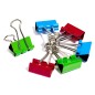 Pinza metalica q-connect reversible 19 mm caja de 6 unidades colores surtidos Pinza metalica q-connect reversible 19 mm caja de 6 unidades colores surtidos