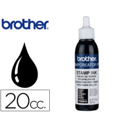 Tinta brother para sellos automaticos color negro bote de 20 cc